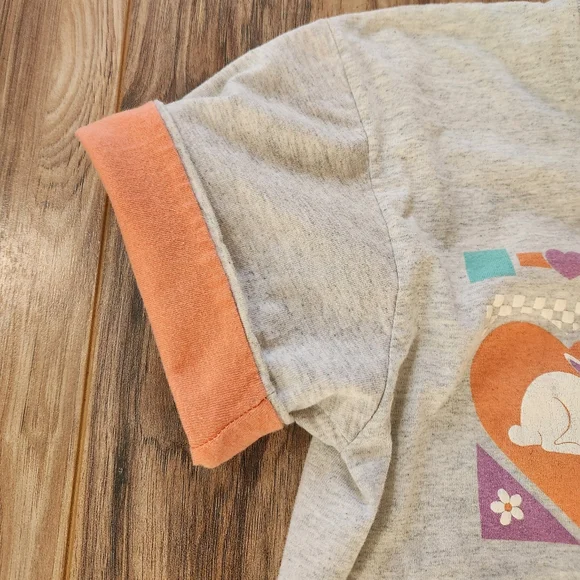 Vintage 90s Layered Rabbit Sheep Duck West Virginia Tee Easter - Picture 2 of 9